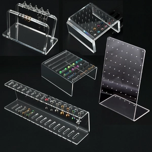 Support De Présentation De Bijoux De Piercing Acrylique Transparent Pour Boucle Oreille Nez Lèvre Ventre Organisateur Rack