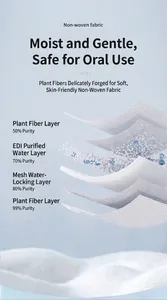 Detailed 4-layer structure diagram of pet dental wipes with EDI water and plant fibers