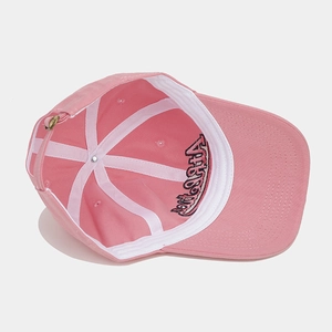 Pink vintage baseball cap with Atlanta embroidery and internal sweatband detail