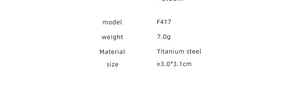 Detailed specifications of U-shaped titanium steel earring with 18k gold plating details