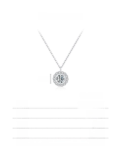 Detail of S925 sterling silver sunflower pendant with 5x5mm dimensions and 40+5cm chain