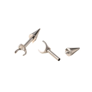 F136 Titanium 4mm ball screw head piercing jewelry component with taper attachment