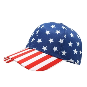 Classic American flag baseball cap with stars and stripes pattern for sun protection