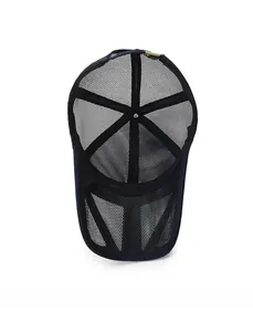 Detail view of the breathable nylon mesh interior and sweatband of the sun hat