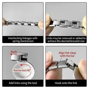 Italian charms bracelet stainless steel adjustable link tool and assembly tutorial steps