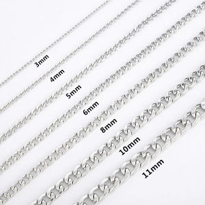 Cuban Link Chain Necklace Stainless Steel Hip Hop Minimalist Jewelry For Men Women 18K Gold Plated High Quality