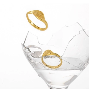 Irregular wavy matte surface S925 sterling silver open rings in gold and silver finish