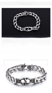 Detailed technical drawing showing 225mm length and 15mm width for stainless steel bracelet