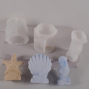 Stampi in silicone per decorazioni in resina e gesso a forma di stella marina e cavalluccio