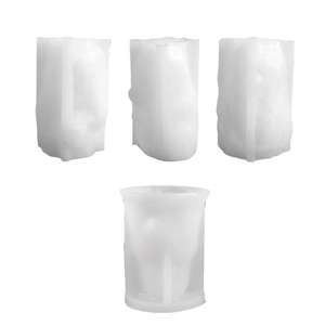 Lot de 4 moules en silicone pour bougies de fille arabe et statuettes en plâtre DIY