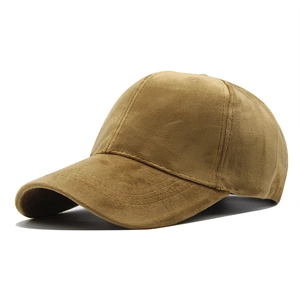Detailed view of the velvety texture and premium stitching on this khaki baseball cap