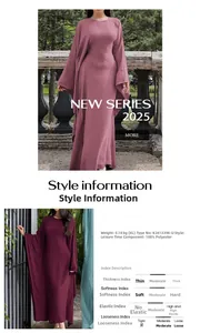 Détail de la texture gaufrée et du tissu 100% polyester pour cette robe caftan élégante