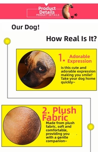 Detail of realistic dog plush pillow showing soft high-quality fabric and vivid 3D prints