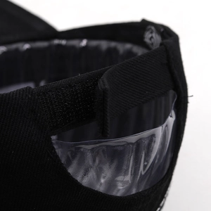 Detail view of tactical baseball cap back with adjustable velcro strap and durable fabric