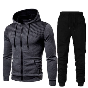 Men's casual tracksuit featuring 3D printed hoodie with gradient dots and jogger pants