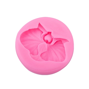 Pink silicone mold for orchids and flowers used for DIY crafts and baking decor