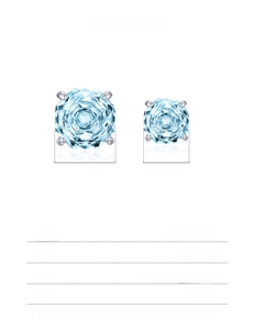 Detailed size specifications for 925 sterling silver octagon aquamarine stud earrings