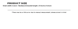 Guide des tailles pour l'ensemble collier et bracelet hip hop en acier titane doré 18k