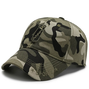 Baseball Cap Camouflage Polyester Cotton Embroidered Sports Sunshade Outdoor Casual Adjustable For Men Women