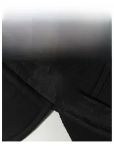 Detail of the widened sweatband on winter baseball cap showing moisture-wicking fabric