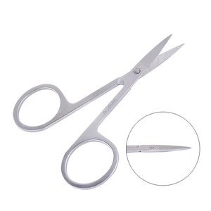 Stainless Steel Beauty Scissors Multi Purpose Precision Mirror Polished Eyebrow Nose Hair Trimming Tool Portable