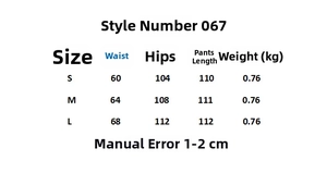 Size chart for high waisted wide leg jeans showing waist, hip, and length measurements