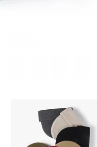 Detail view of double-layer Merino wool knit beanies in multiple colors for winter