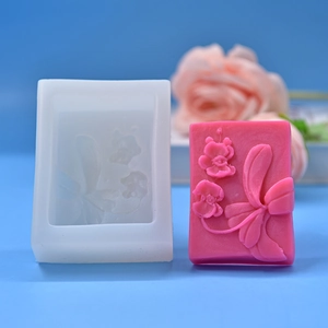 Orchid Flower Embossed Silicone Mold Flexible For DIY Soap Making Cake Mousse Baking Candle Aromatherapy Crafting
