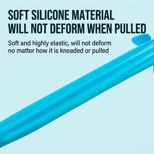Durable blue silicone leak-proof sleeves for travel bottles with high elasticity