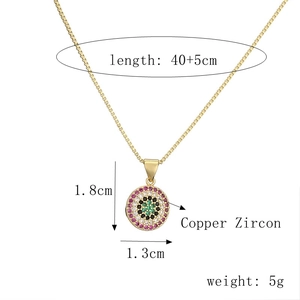 Tabella delle taglie per collana Evil Eye in rame e zircone con lunghezza di 40+5cm