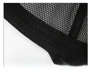 Macro detail of breathable mesh fabric and moisture-wicking sweatband on summer cap
