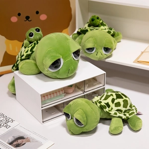 Peluche Tartaruga Giocattolo Morbida Tartaruga Di Mare Bambola Tristi Occhi Grandi Madre E Figlio Animale Di Peluche Kawaii
