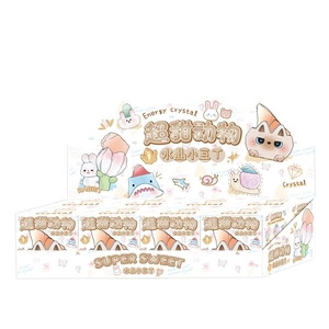 Full set display of Super Sweet Animal Series Crystal Mini Bean Blind Box figures for decor