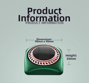 Top view of smart solar aroma diffuser in dark green finish with 90x30mm dimensions