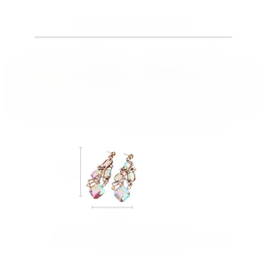 Detailed size chart for heavy duty square drop earrings measuring 8cm by 3cm with weight info