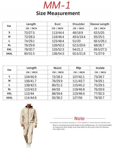 Detailed size chart for men's fleece tracksuit including hoodies and pants measurements