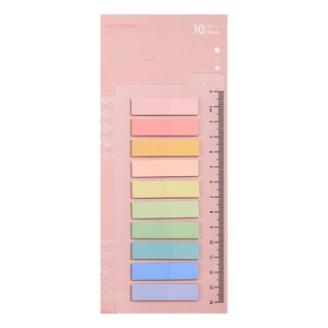 Morandi Haftnotizen Set mit Lineal und 10 Pastellfarben für Ringbuch-Organisation im Büro