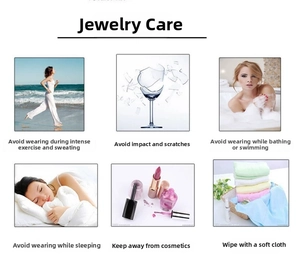 Detailed guide for jewelry care showing maintenance tips for pearl lace headbands