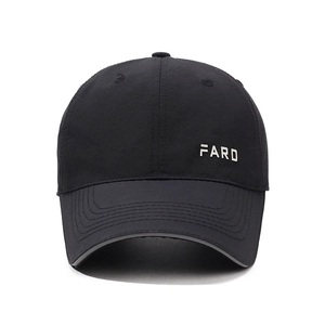 Classic black baseball cap with white FARD embroidery on high-quality breathable fabric