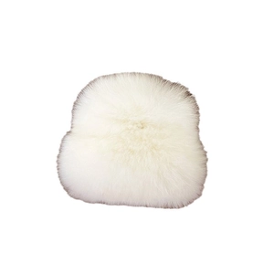 Pince à cheveux élégante en fausse fourrure blanche au design rond et moelleux pour femme
