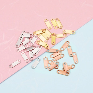 Rectangular Stainless Steel End Tags Charms For DIY Jewelry Making Necklace Bracelet Extension Chain Polished Findings