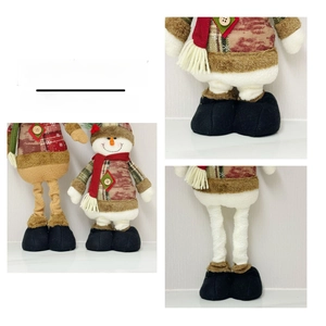 Détail montrant la fonction de jambes extensibles du bonhomme de neige de Noël