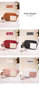 Detailed color selection for compact nylon crossbody bags with adjustable straps