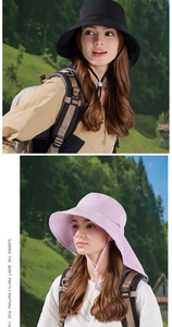 Outdoor Sommer Sonnenhut mit breiter Krempe, Nackenschutz und verstellbarem Windseil