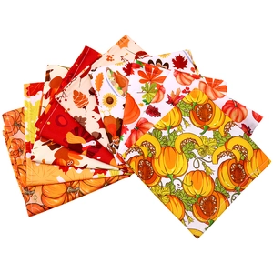 Lot de bandanas pour chien avec motifs de citrouille et feuilles d'érable pour l'automne