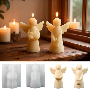 Angel Silicone Mold 3D DIY Crafting Tool For Candle Resin Gypsum Making Heart Star Wings Shape Flexible Reusable