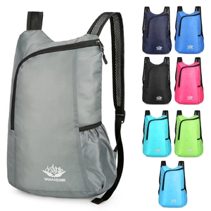 Foldable lightweight outdoor backpack in eight assorted colors for hiking and sports