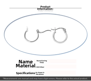 Detailed view of S925 sterling silver hoop earrings with clear hallmark stamp details