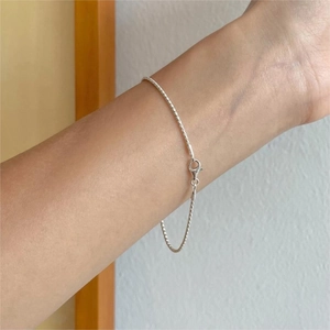 S925 Sterling Silver geometric snake chain bracelet for women in a minimalist style