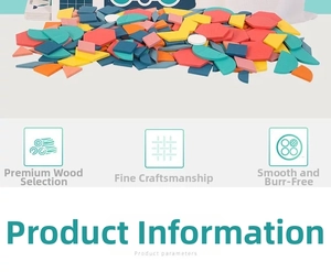Close-up of smooth, splinter-free wooden geometric blocks for kids' early learning